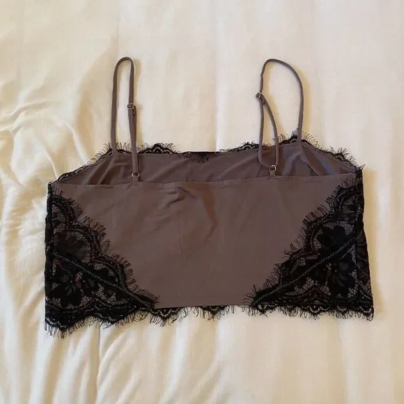 Free People Black Lace Bralette Crop Top - Picture 7 of 9